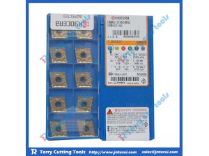 Place of Origin: Japan 
Brand Name: Kyocera 
Model Number: All model 
Material: Hard Alloy 
Usage: Thread Turning Tool 
Hardness: 60-350 
Coating: PVD/CVD 
Model: CNMG120404HQ CA5525 
Grade: CA5525 
Price: More competitive 
Delivery: Within 3-5 