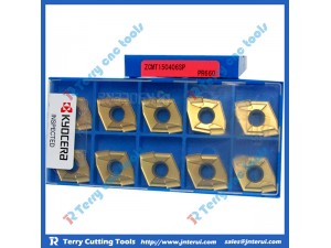 Place of Origin: Japan 
Brand Name: Kyocera 
Model Number: All model 
Material: Hard Alloy 
Usage: Thread Turning Tool 
Hardness: 60-350 
Coating: PVD/CVD 
Model: ZCMT150406SP PR660 
Grade: PR660 
Price: More competitive 
Delivery: Within 3-5 da