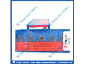Place of Origin: Japan 
Brand Name: Kyocera 
Model Number: All model 
Material: Hard Alloy 
Usage: Thread Turning Tool 
Hardness: 60-350 
Coating: PVD/CVD 
Model: 16ER14UN-TF PR1115 
Grade: PR1115 
Price: More competitive 
Delivery: Within 3-5 d